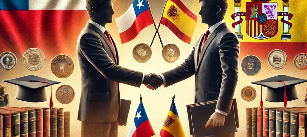 Acuerdo entre Chile y España para el reconocimiento de títulos y grados académicos de educación superior.