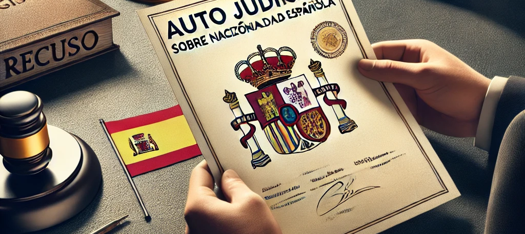 Auto judicial sobre el recurso de nacionalidad tras su concesión.