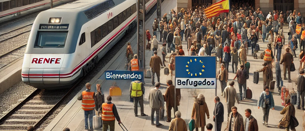 Renfe planea concentrar en una ciudad catalana la llegada de refugiados ucranianos.