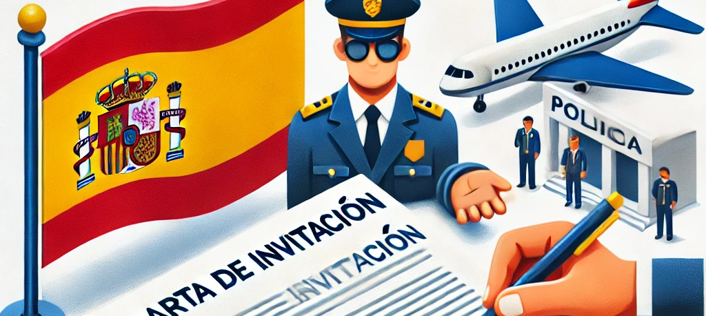 carta de invitación para que un amigo o conocido visite España