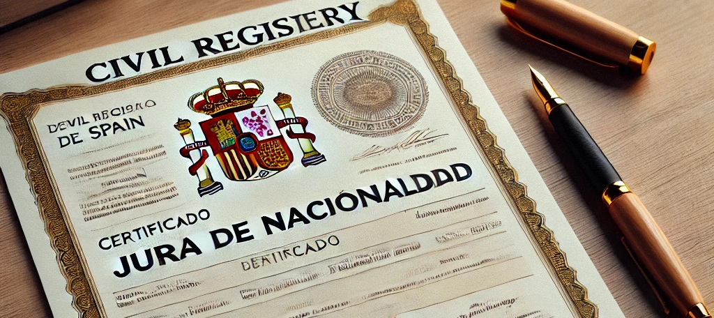 documento que te entregan en el Registro Civil después de realizar la Jura.