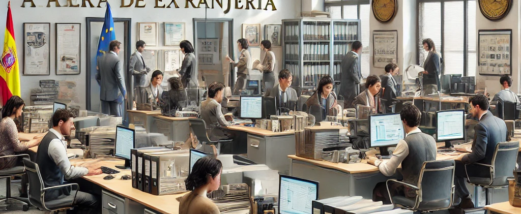 funcionarios para el área de Extranjería