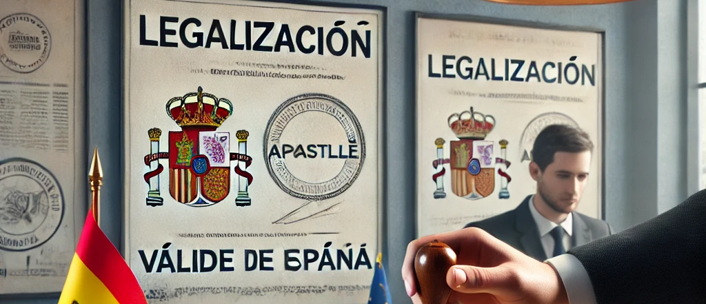 legalización de ciertos documentos para su validez en el territorio español