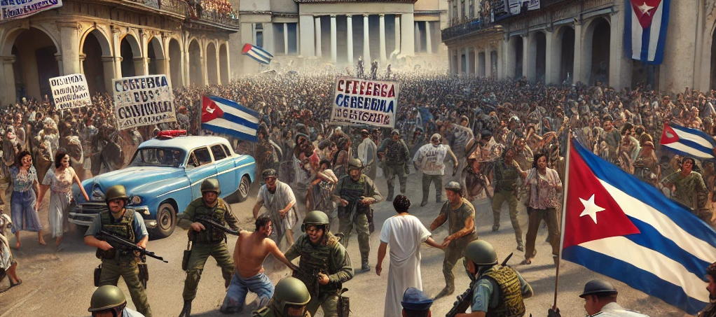 manifestación ‘interrumpida