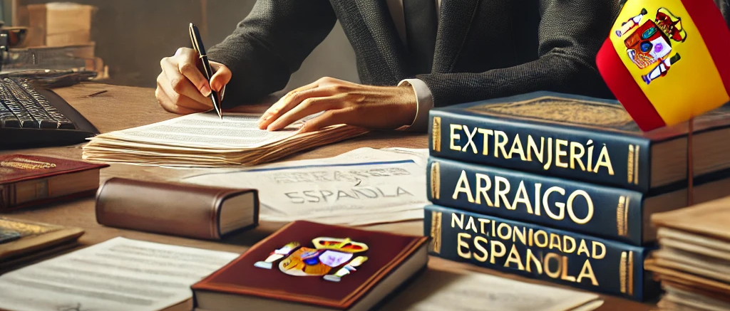 persona experta en extranjería revisando documentos