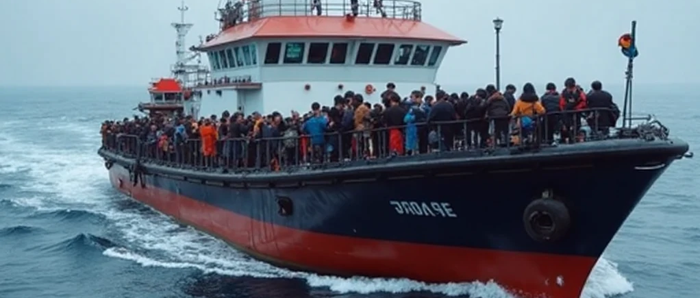 personas que llegan a Europa en una embarcación no autorizada
