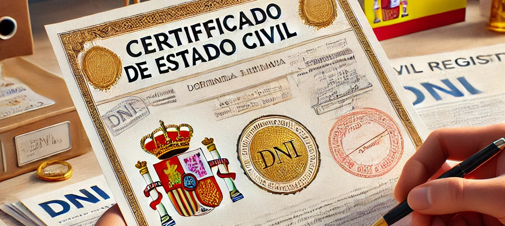 requisitos para el documento que acredite el estado civil