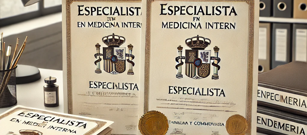 títulos de especialistas en ciencias de la salud