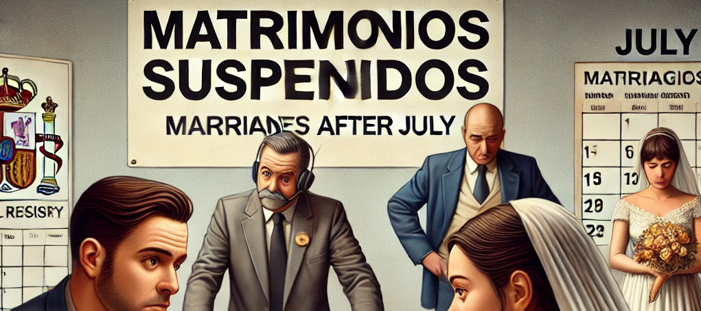 Algunos registros civiles no aseguran la celebración de matrimonios después de julio.