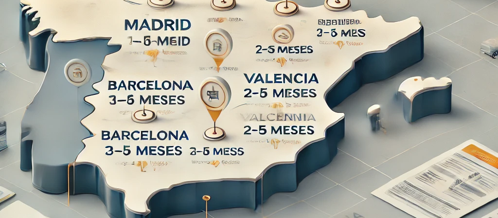 Cuánto tiempo se demoran los trámites de extranjería en diversas localidades de España