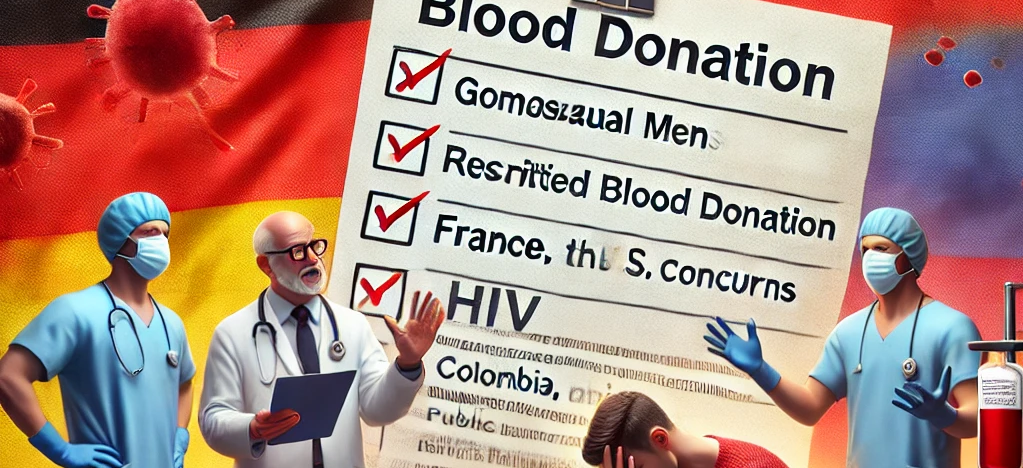 Es Abogado Extranjeria Alemania, Francia, Colombia o EE UU impiden a hombres homosexuales la donación de sangre por temor al VIH.