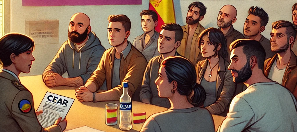 Migrantes y refugiados LGTBI reciben información de la Comisión Española de Ayuda al Refugiado (CEAR)