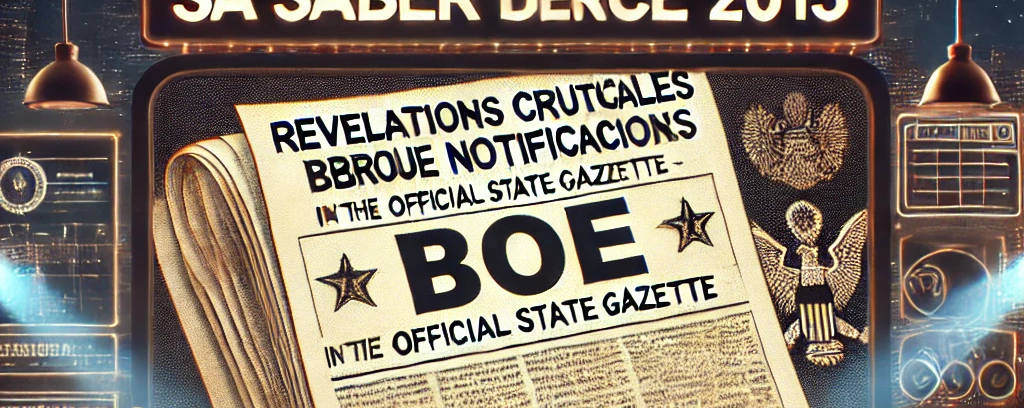 ¡Atención! Revelaciones Cruciales sobre Notificaciones en el BOE: Lo que Necesitas Saber Desde 2015!